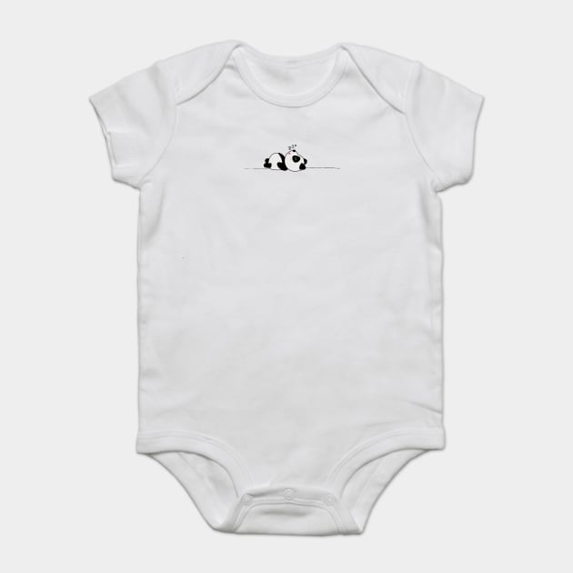 panda in deep sleep Baby Bodysuit by BEZZAIM